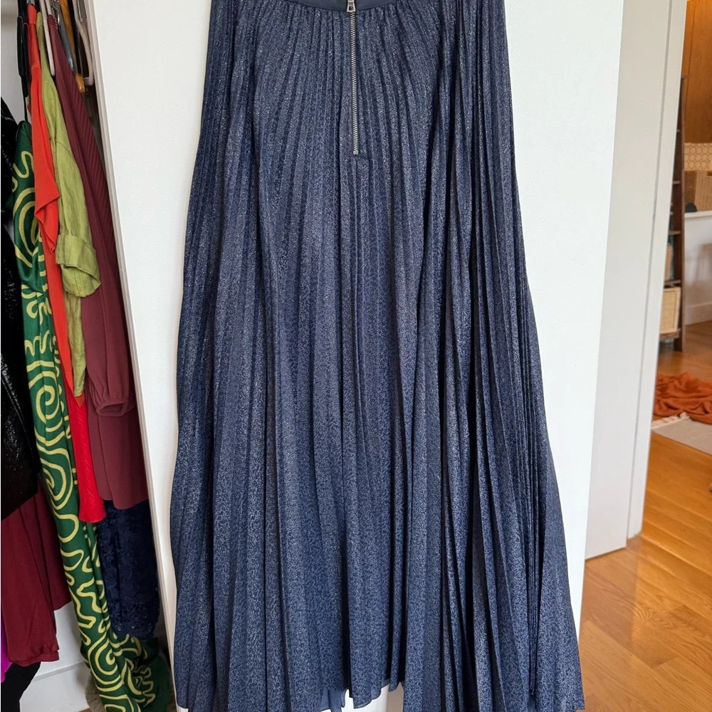 Alice + Olivia Blue Maxi A-Line Skirt - Picture 2 of 3